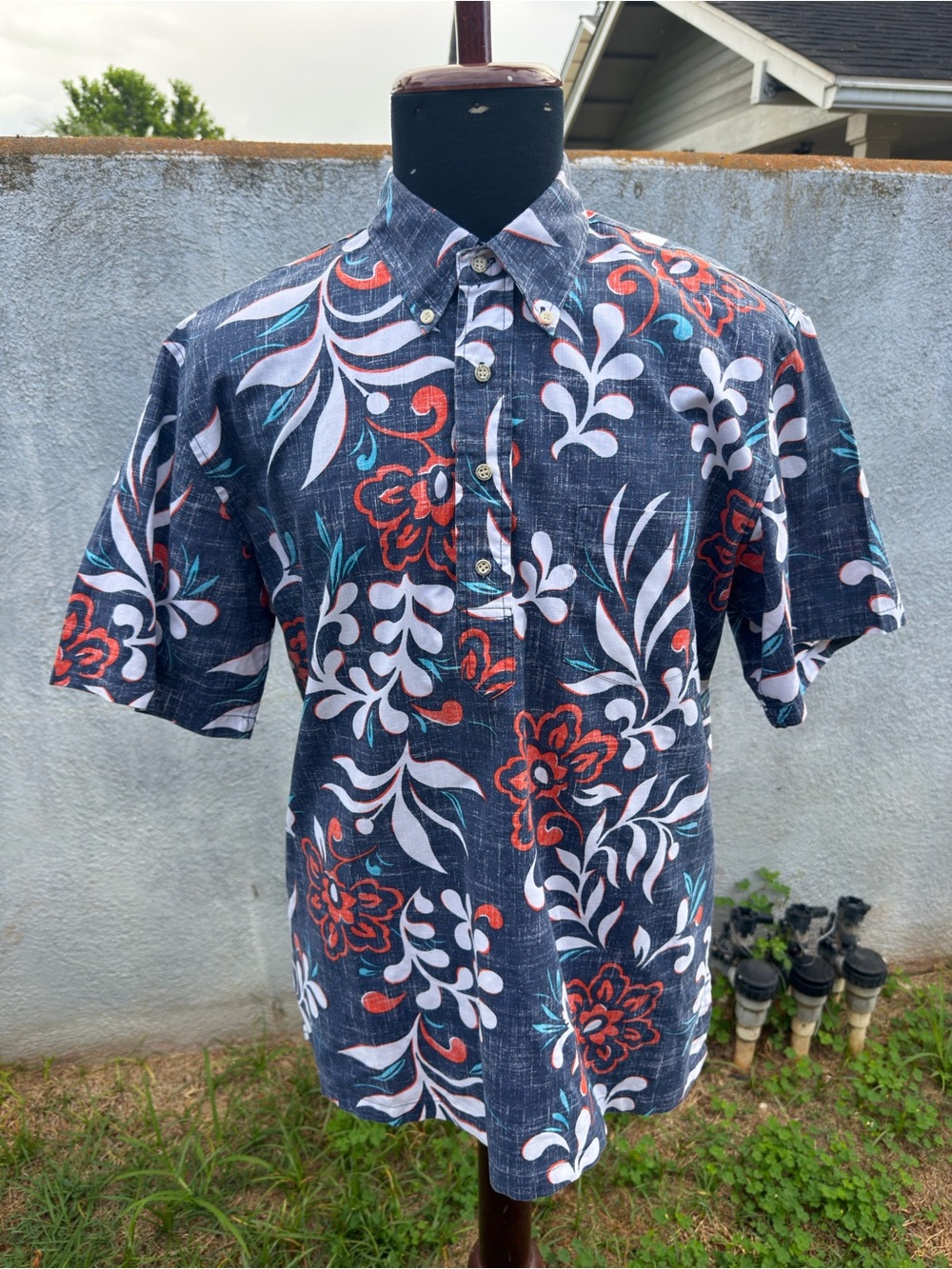 PreOwned Reyn Spooner Classic Hawaiian Shirt Multicolored Pullover Men's Large